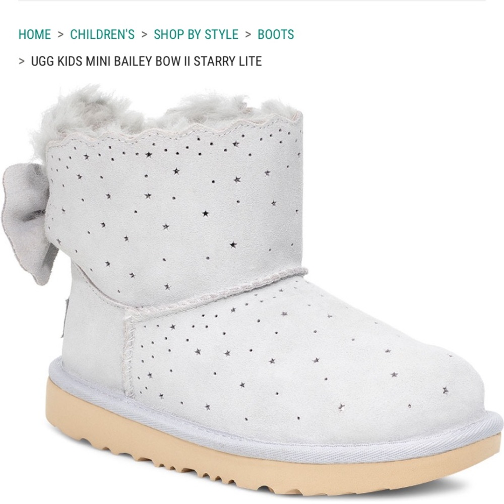 NWT and Box Kids UGGS Size 12 Grey Violet